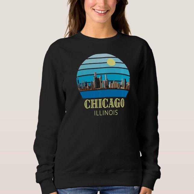 Moletom Chicago Illinois Skyline (Frente)