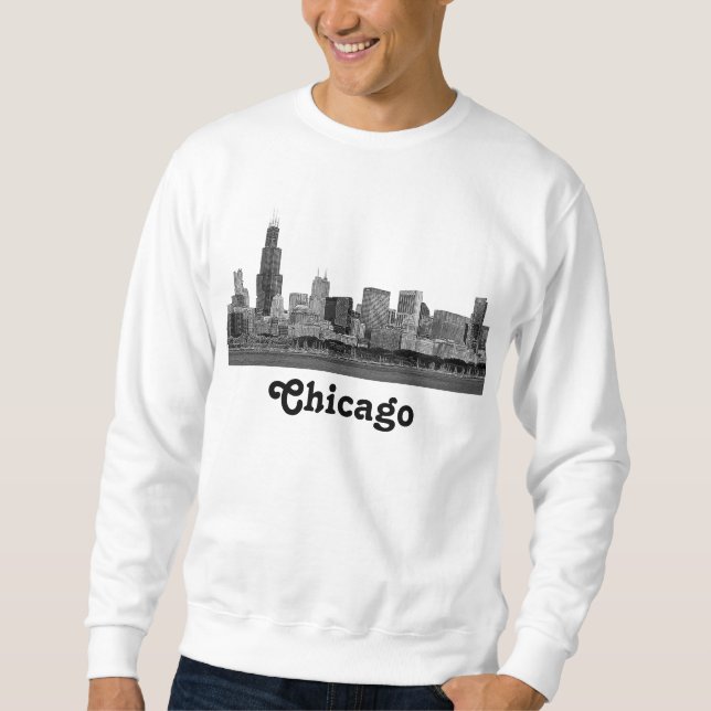 Moletom Chicago Skyline Etch (Frente)