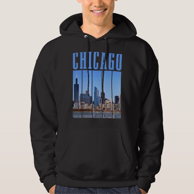 Moletom Chicago Skyline Illinois Vintage Pride Chicago (Frente)