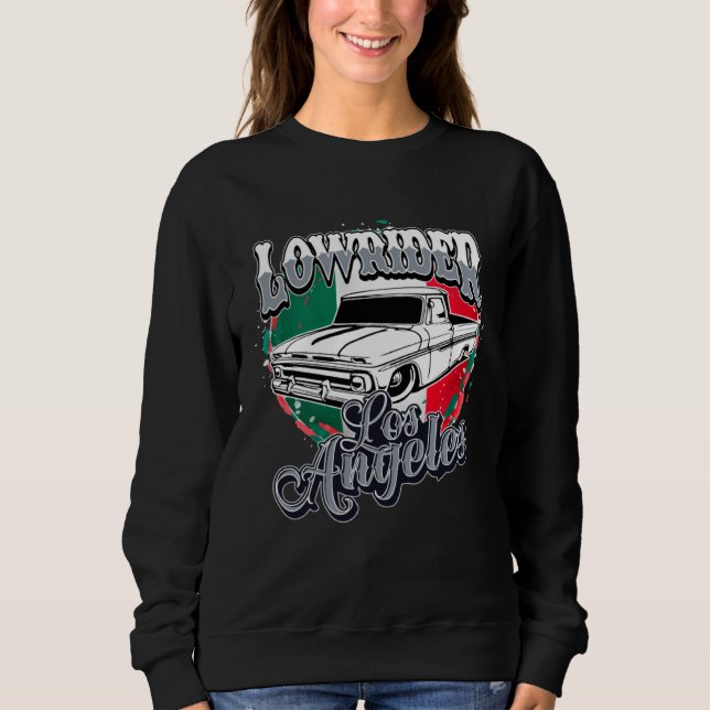 Moletom Chicano Low Rider Truck Mexican Flag Los Angeles L (Frente)