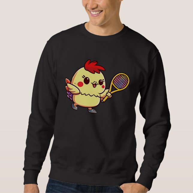 Moletom Chick Playing Tennis Tennis Easter (Frente)