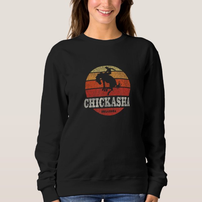 Moletom Chickasha OK Vintage País Oeste Retro (Frente)