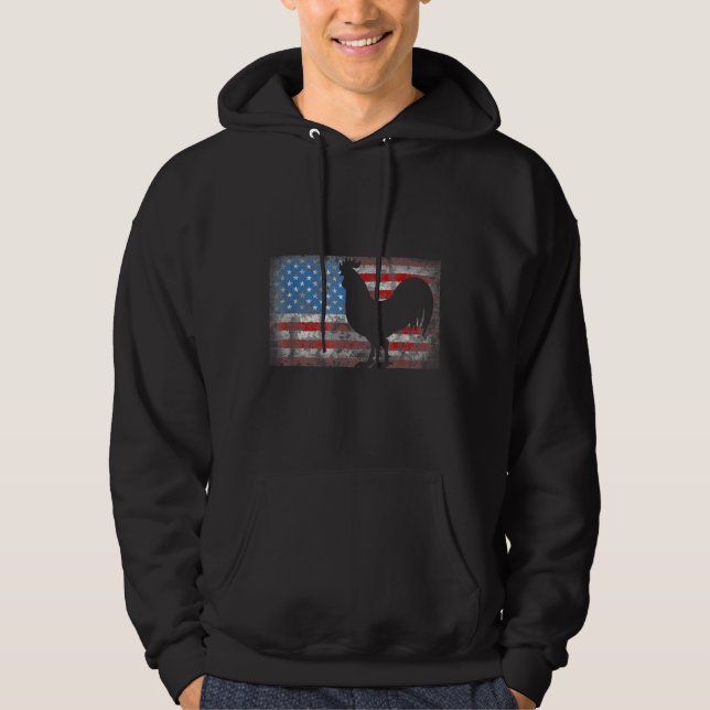 Moletom Chicken Lover Grunge American Flag Usa   (Frente)