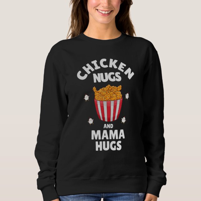 Moletom Chicken Nugs and Mama Hugs Toddler Youth Boy Nugge (Frente)