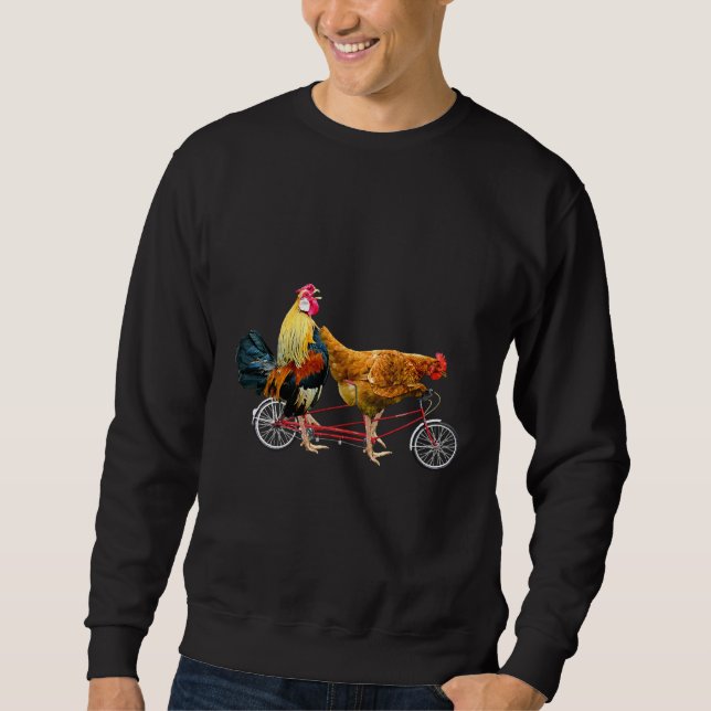 Moletom Chickens on a Tandem Bicycle   (Frente)