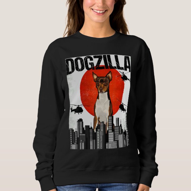 Moletom Chienzilla Dogzilla Japonês Fox Toy Terrier (Frente)