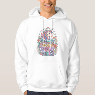 Moletom Chifre Groovy Unicórnio Boas Vibrações Encantador