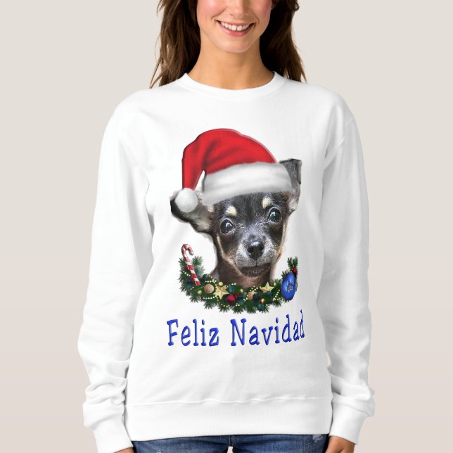 Moletom Chihuahua Christmas (Frente)