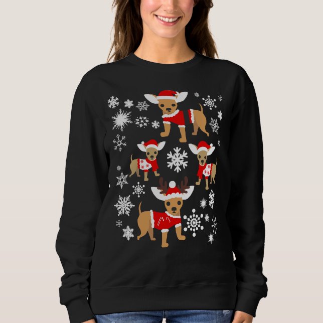 Moletom Chihuahua Christmas (Frente)