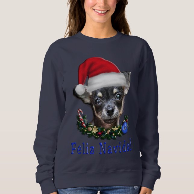 Moletom Chihuahua Christmas (Frente)