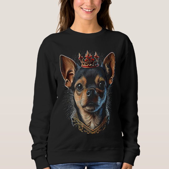 Moletom Chihuahua com coroa (Frente)