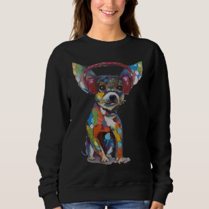 Moletom Chihuahua com fones de ouvido