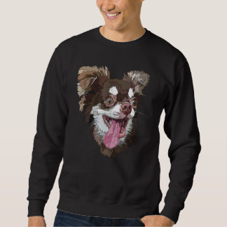 Moletom Chihuahua Crazy Chihuahua Long Haired Dog para Hom