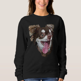 Moletom Chihuahua Crazy Chihuahua Long Haired Dog para Hom