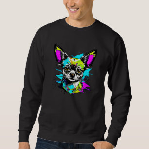 Moletom Chihuahua Cyberpunk estilo Art Dog Lover