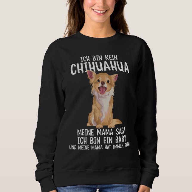 Moletom Chihuahua dizendo mulher canina (Frente)