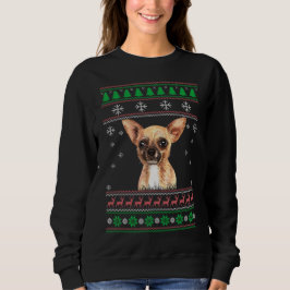Moletom Chihuahua Dog Lover Feio Natal Suor Xmas