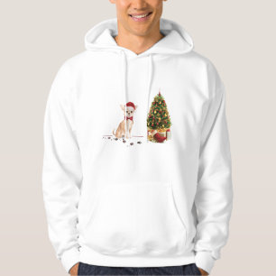 Moletom Chihuahua Engraçado Cachorro de Natal com Árvore