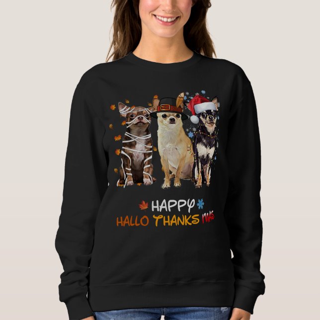 Moletom Chihuahua Hallo Thanksmas (Frente)