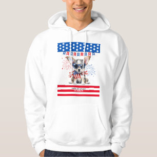 Moletom Chihuahua Happy 4 De Julho América Patriótica EUA