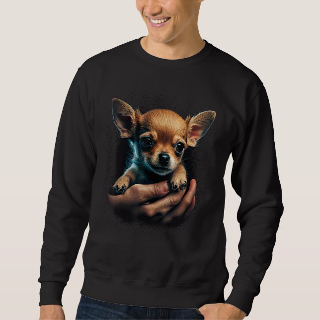 Moletom Chihuahua Hug Puppy  Cute Dog Love (Frente)