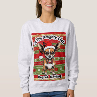 Moletom Chihuahua On The Naughty List 