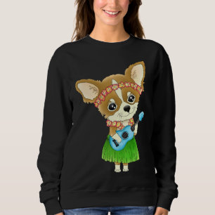 Moletom Chihuahua Toca Música Ukulele Jogada Por Little Ch