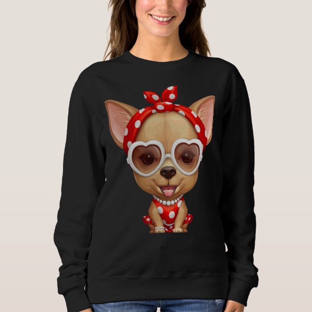 Moletom Chihuahua Vintage Beauty (Frente)