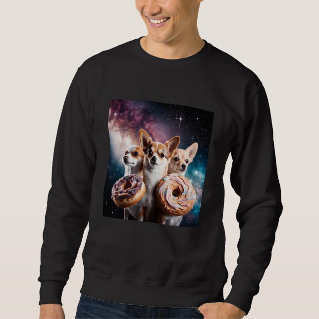 Moletom Chihuahuas In Space Donuts Chihuahuas Boys Girls W (Frente)