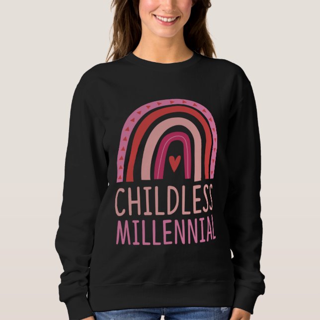 Moletom Childless Millennial Trendy Bohemian Rainbow Boho  (Frente)