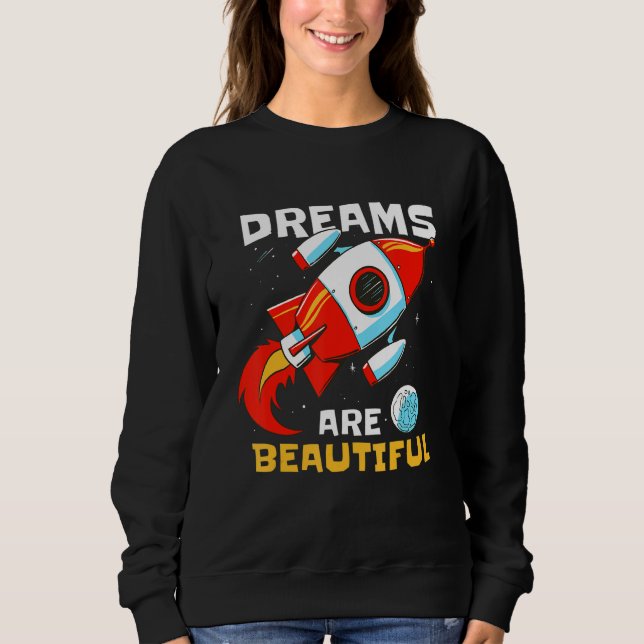 Moletom Children's dreams space planets rocket (Frente)