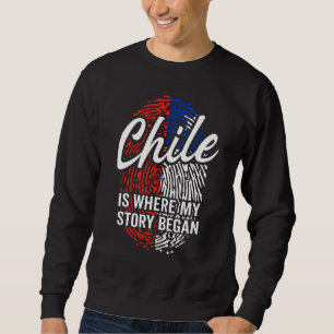 Moletom Chile É Onde Minha História Começou
