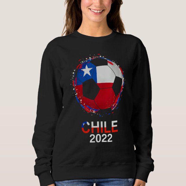 Moletom Chile Flag 2022 Apoio à Equipe Chilena de Futebol  (Frente)