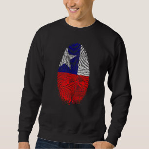 Moletom Chile Flag Fingerprint Está No Meu Dna Para Chilea