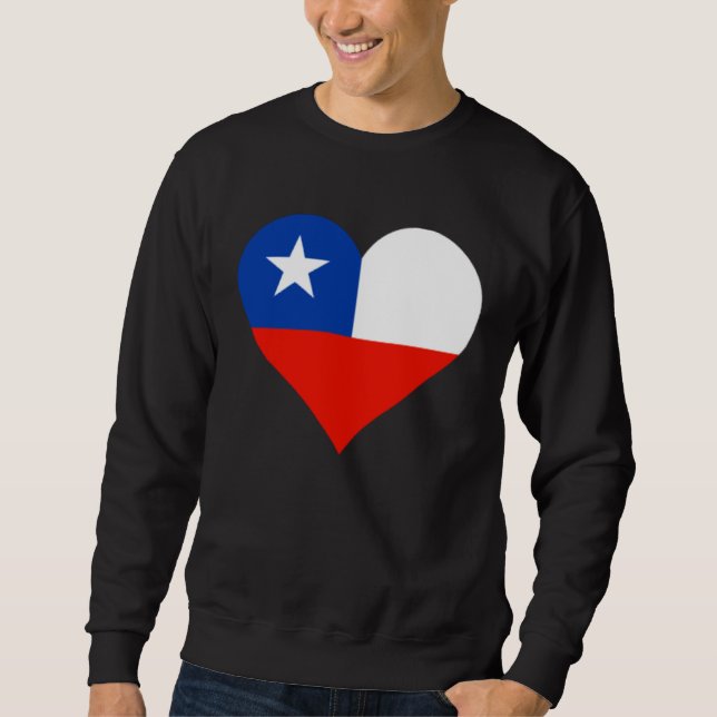 Moletom Chile Flag Heart Chile  Love Chile (Frente)
