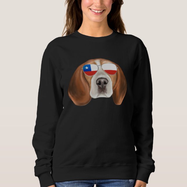 Moletom Chilean Flag Beagle Dog Chile Pocket (Frente)