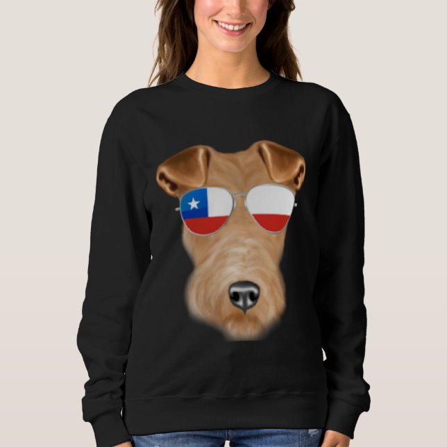 Moletom Chilean Flag Wire Fox Terrier Dog Chile Pocket (Frente)