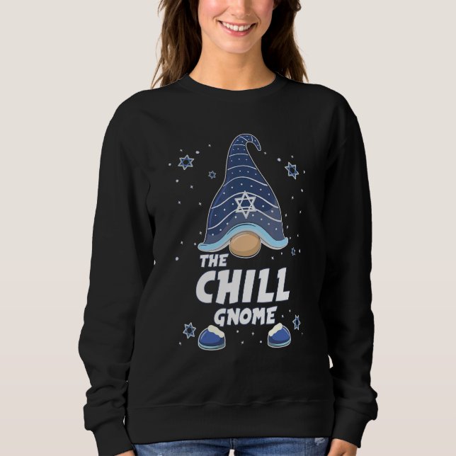 Moletom Chill Gnome  Hanukkah Family Matching for men wome (Frente)