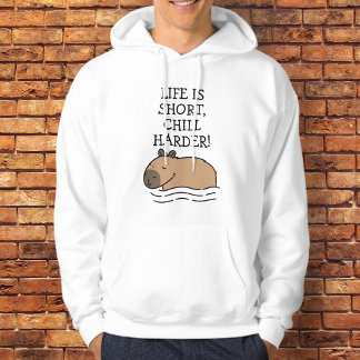 Moletom Chill Natação Capybara Funny Citação Personalizada