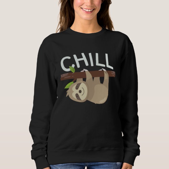 Moletom Chill Outfit Lazy Sloth  Relaxing (Frente)