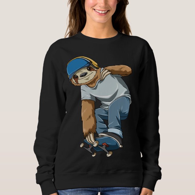 Moletom Chilled Sloth Skateboarding   Skater (Frente)