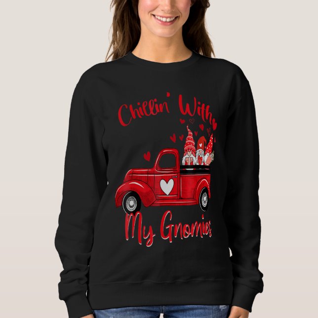 Moletom Chillin Com Meus Gnomos Presentes Para Mulheres (Frente)