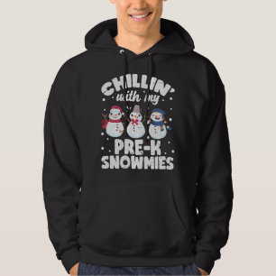 Moletom Chillin Com Meus Snowmies Cute Snowman Fez Christm