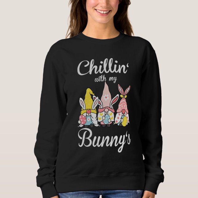 Moletom Chillin Com Minha Páscoa Engraçada 4 Da Páscoa Bun (Frente)