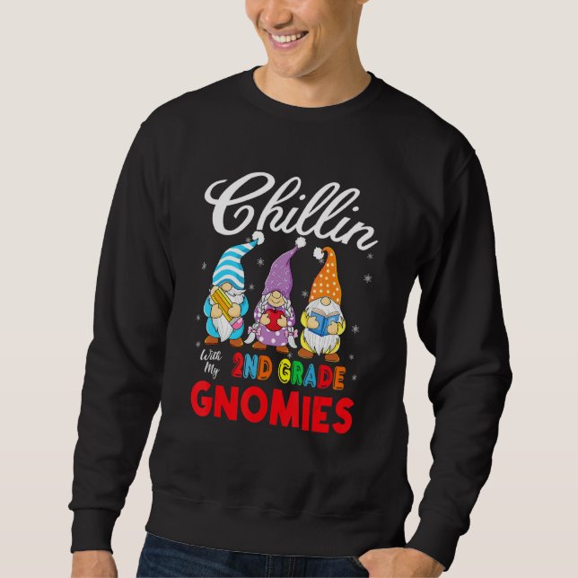 Moletom Chilling' Com Meus segundos Graus Gnomies Engraçad (Frente)