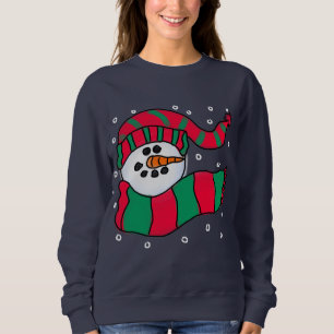 Moletom Chilly Snowman Abstrato de natal Art para Vestir