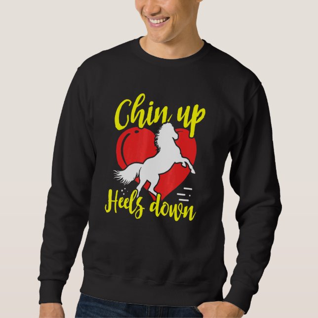 Moletom Chin Up Heels Down Equestrian (Frente)