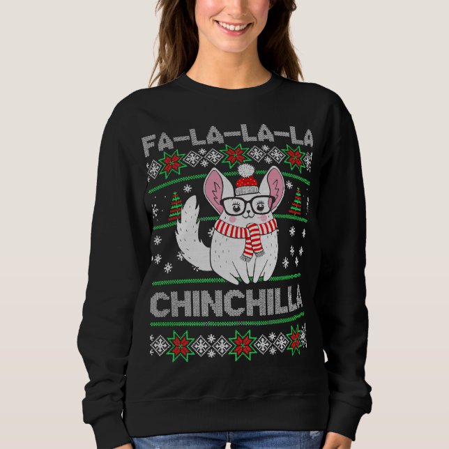 Moletom Chinchilla Christmas Ugly Gift For Chinchilla Love (Frente)