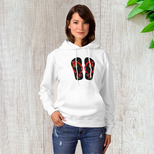 Moletom Chinelos Florais Womens Hoodie (Criador carregado)