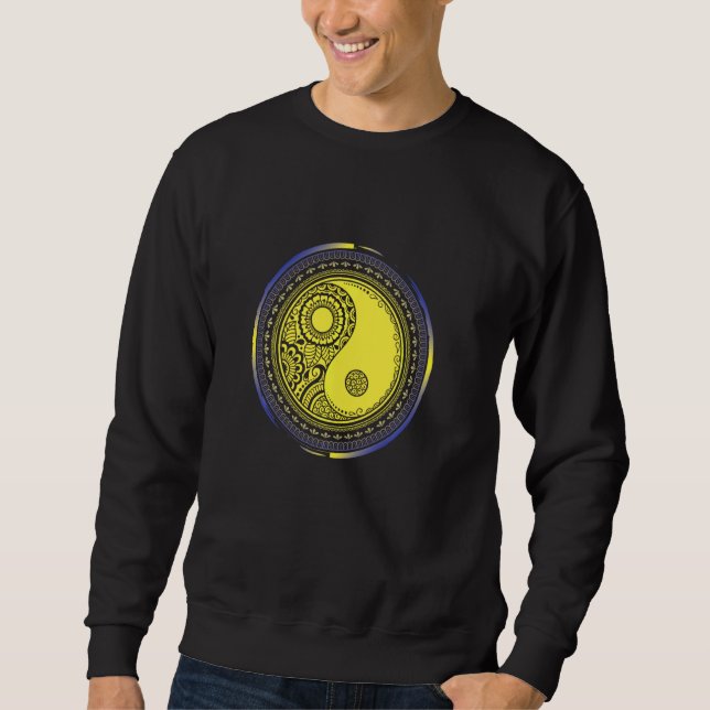 Moletom Chinês Mandala Yin E Yang Sanskrit Harmony Ásia (Frente)